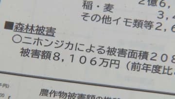 イノシシやシカなど野生動物の農作物被害 昨年度は約3億5000万円 年間3万3000頭の捕獲目標もハンター高齢化や担い手不足で実績は約7割程度 愛媛