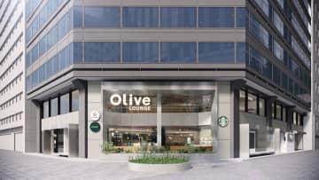 関西初「Olive LOUNGE 船場」 銀行・スタバ・シェアオフィス