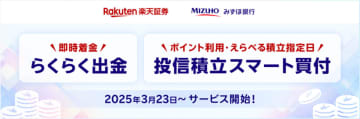 楽天証券とみずほ銀が連携強化　出金せずに投信自動購入