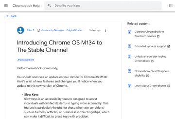 「Chrome OS M134」を発表 ～アシスタントを起動するとGeminiが対応するように／10件の脆弱性修正も