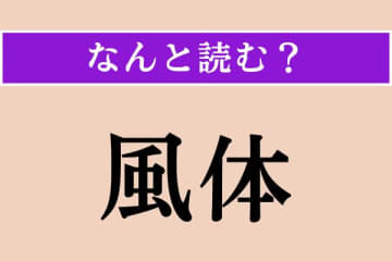 【難読漢字】「風体」正しい読み方は？「ふうたい」ではない読み方わかりますか？