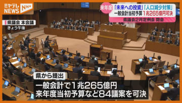 閉会、宮城県議会2月定例会…一般会計1兆265億円の来年度当初予算案など可決