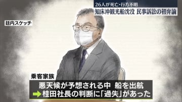 知床沖の観光船沈没事故　約15億円の損害賠償求める裁判始まる