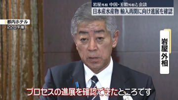 岩屋外相　中国・王毅外相と会談　“日本産水産物の輸入再開に向け進展を確認”