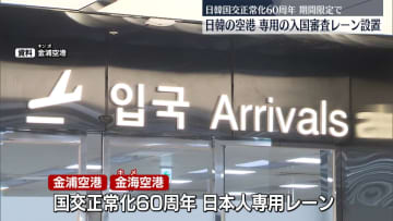 日本と韓国、空港で相互の国民専用の入国審査レーン設置へ　来月に期間限定で