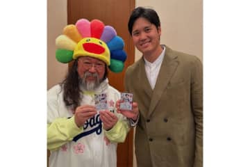 大谷翔平、新たな写真をSNSで公開　超大物アーティストの2ショット