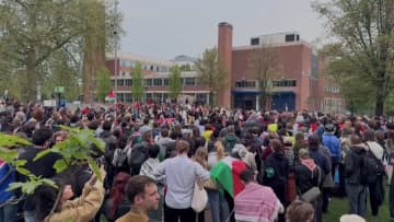 オランダの大学でもイスラエルのガザ攻撃抗議デモで100人以上が逮捕　アメリカからヨーロッパの大学にも拡大