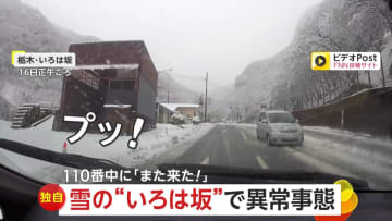 【独自】雪のいろは坂で車4台が次々逆走の異常事態…110番通報中にも「また来た！」　警察車両も遭遇「法令違反なので検挙していく」　栃木・日光市