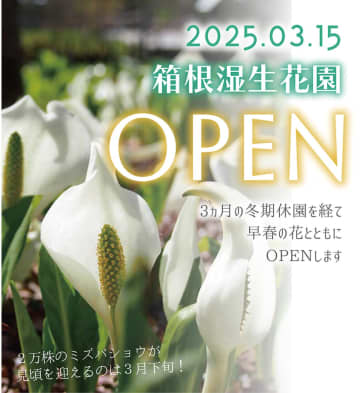 箱根湿生花園 3月15日オープン デジタルガイドを導入　小田原市・箱根町・湯河原町・真鶴町