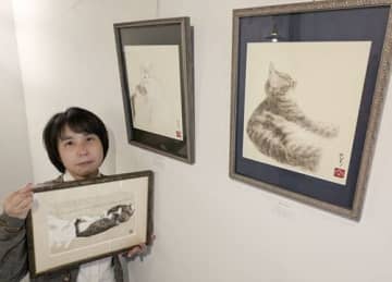 増田さんネコの水彩画　伊勢で「ねこのいる毎日」作品展