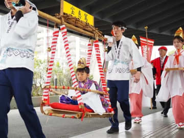 福岡県久留米市で「くるめ宝恵祭り」　20日開催、宣伝隊がPR