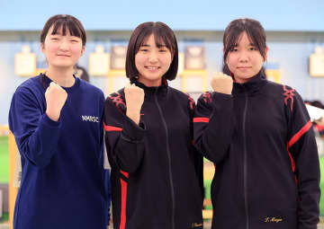 ライフル射撃女子BP　長崎県勢初の3人同時入賞　田上（長崎北）が3位