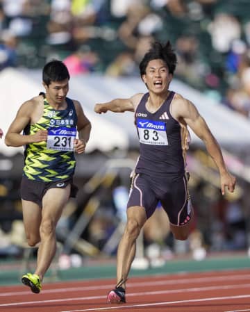 男子100mは宇野が優勝　全日本実業団陸上第2日