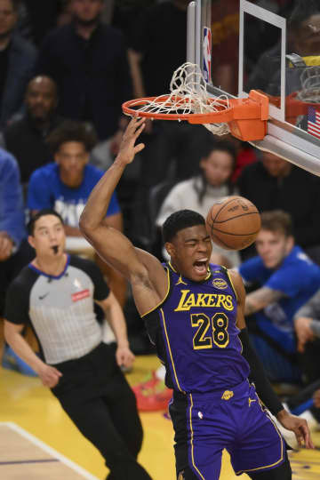 八村塁は15得点、2ブロック　NBA、レーカーズは3連勝