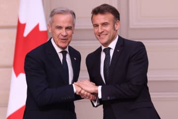 欧州同盟国と関係強化　カナダ首相、仏大統領と会談