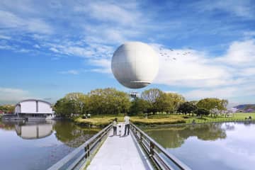 古墳観覧気球、10月にも運航　堺、ガス漏れで別会社製を採用