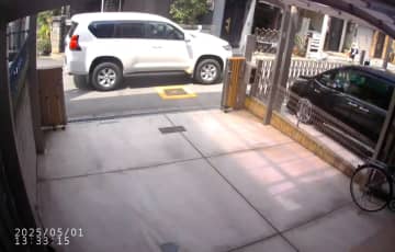 事件現場向かう白い車写る、大阪　防犯カメラ、容疑者運転か