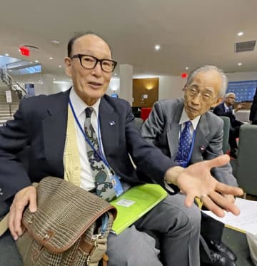 NY学校で「平和大切に」と訴え　被爆者2人、生徒へ講話