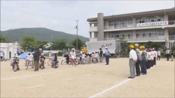 相生市の小学校で交通安全教室　自転車での事故防止を呼びかけ