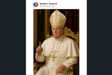 トランプ氏、“教皇AI画像”めぐり釈明「私がやったことじゃない」「妻は『キュート』と言っていた」