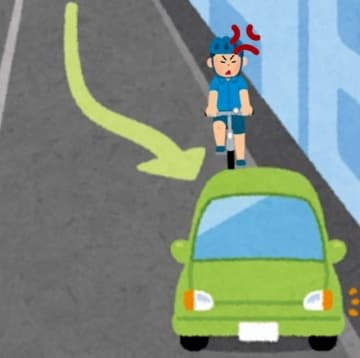 自転車「左折時、左に寄せてくるクルマが迷惑！」チャリユーザーの主張にクルマ側が困惑「二輪車を守る道交法なんだけど…」