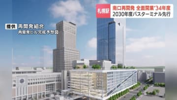 JR札幌駅南口再開発の全面開業は2034年度にずれ込む　資材高騰のほか大型プロジェクト重複による人手不足などが要因　バスターミナルは先行開業させる方針