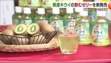 日本一の愛媛産キウイフルーツが「飲むゼリー」に！新感覚の商品魅力を副知事にPR【愛媛】