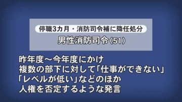 「仕事ができない」「レベルが低い」部下にパワハラ発言 消防司令を懲戒処分【高知・香南市】