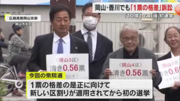 新区割り「１０増１０減」適用後初の衆院選は憲法違反　選挙無効を訴え岡山・香川で「一票の格差」訴訟