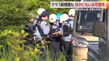【山形】鶴岡市中心部でクマ目撃８件！１頭を捕獲も…別のクマもいる可能性