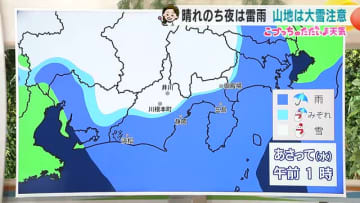 ヒノキ花粉も飛散　18日夜は雨・雪に注意【静岡・ただいま天気　3/17】