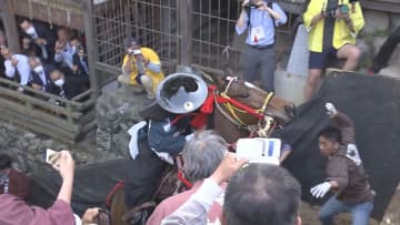 馬に暴力加え坂を上らせた疑い…多度大社の『上げ馬神事』で書類送検された関係者12人全員を不起訴処分