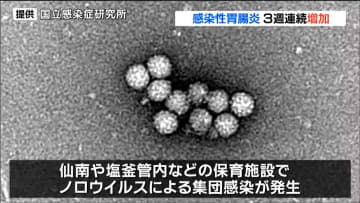 【3日～9日】ノロウイルスなど感染性胃腸炎1医療機関あたり8.65人で3週連続増加　宮城