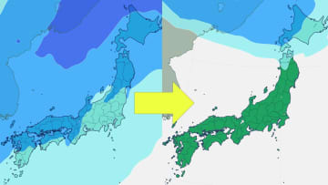 【寒気予報】上空の寒気シミュレーション　週末は寒気抜け20℃超えも　寒暖差に注意