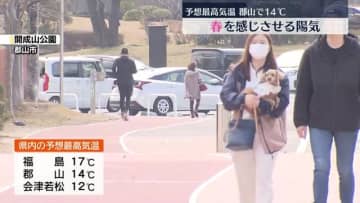 「薄着で遊んでいます」予想最高気温…福島で17℃、郡山で14℃　春らしい陽気に