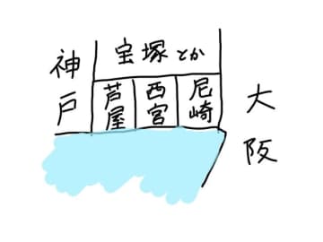 西宮って、そんなに“縦長”なん!? 芦屋・西宮・尼崎3市の形状が意外すぎる 驚きと共感の声続出