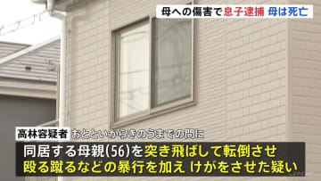 母親（56）に殴る蹴るの暴行か　無職の息子（24）を傷害容疑で逮捕　母親は死亡　埼玉・新座市