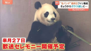 「幸せを祈るばかり」“生パンダ”観覧最終日にファン集結…ガラス越しになっても会いたい存在