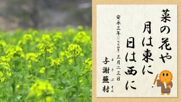 『菜の花や 月は東に 日は西に』１４日（金）今夜満月 ２５０年前 与謝蕪村が詠んだ情景が見られる？【今夜の天気】