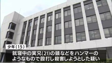 就寝中の兄（21）の頭などを「ハンマーのようなもの」で複数回殴り殺害しようとした疑い　高校1年の少年（15）を逮捕　母親が通報【岡山】