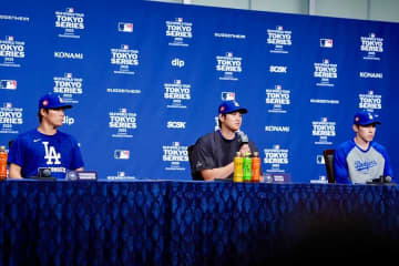 大谷翔平らドジャース日本人トリオが東京で会見「楽しみ。今は時差ボケを治すことに専念」　山本由伸「いつも以上に特別」佐々木朗希「憧れた舞台」