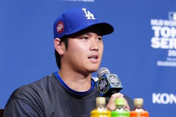 大谷翔平、視聴者を騒然とさせた英語質問→日本語回答「通訳いらない」「即答してて凄い」都内で会見