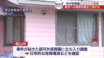 傷害事件が起きた保育園　郡山市が立ち入り調査（福島）