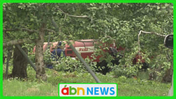 リンゴ畑で農薬散布車と木に挟まれ70代男性が死亡【長野市】